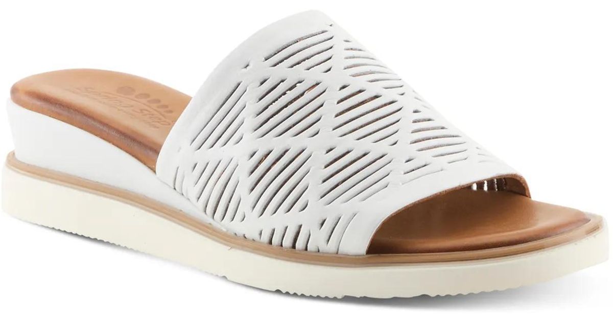 Spring Wedge Spring Step Zali Wedge Sandal in White | Lyst
