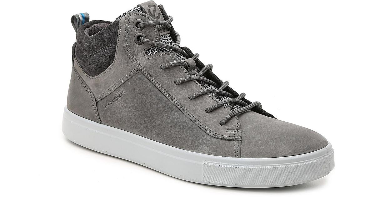 Ecco Leather Kyle High-top Sneaker in Grey (Gray) for Men - Lyst