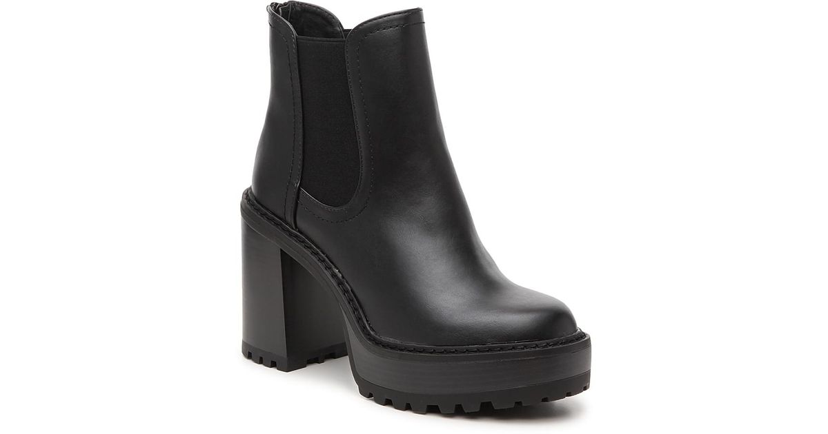 Madden Girl Kamora Platform Chelsea Boot in Black | Lyst