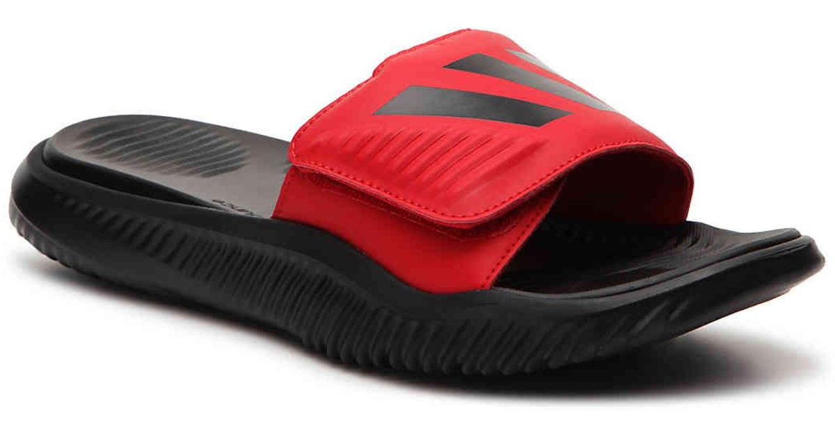 adidas slides red and black