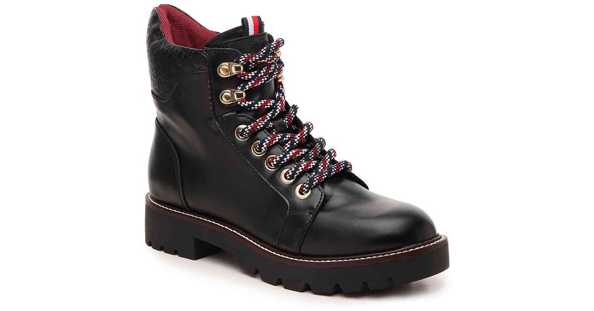 tommy hilfiger leda combat boots