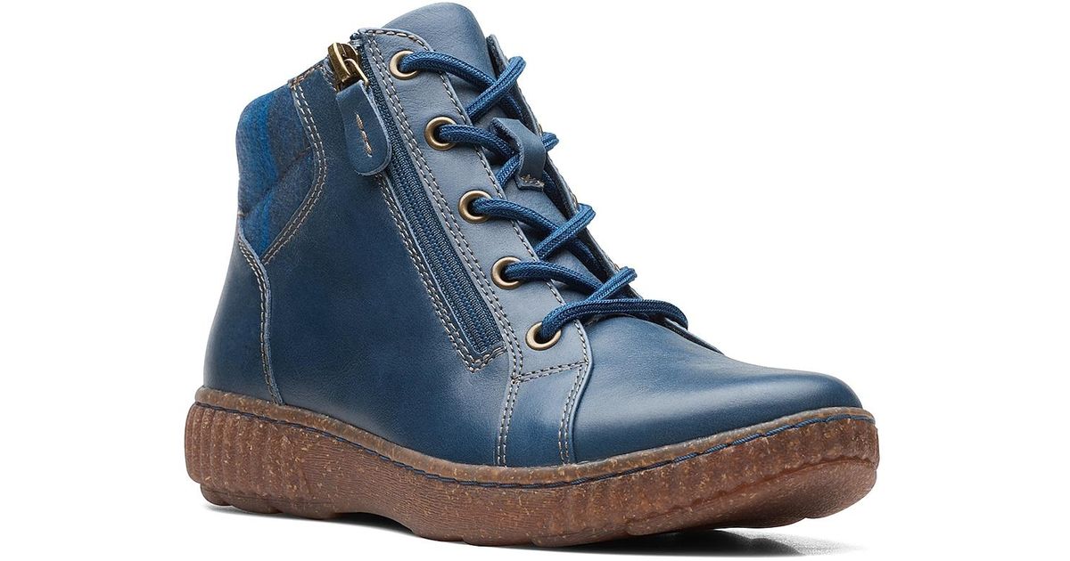 Clarks Caroline Park Boot in Blue Lyst
