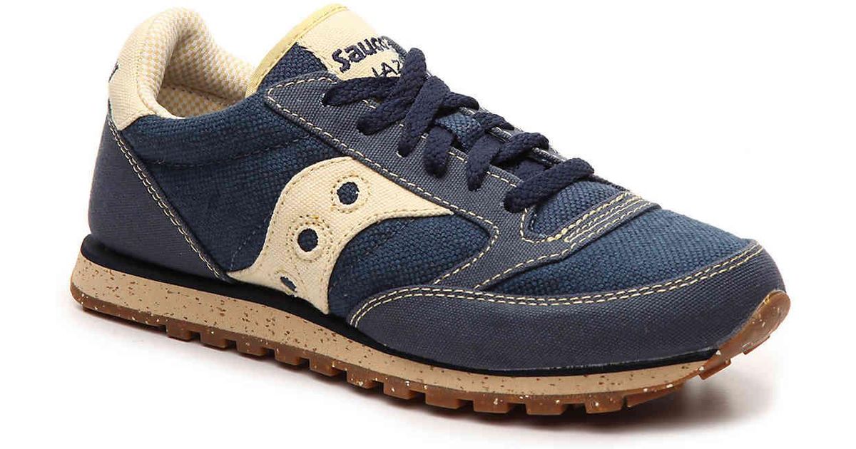 Saucony Canvas Jazz Low Pro Vegan Retro Sneaker in Navy/White (Blue