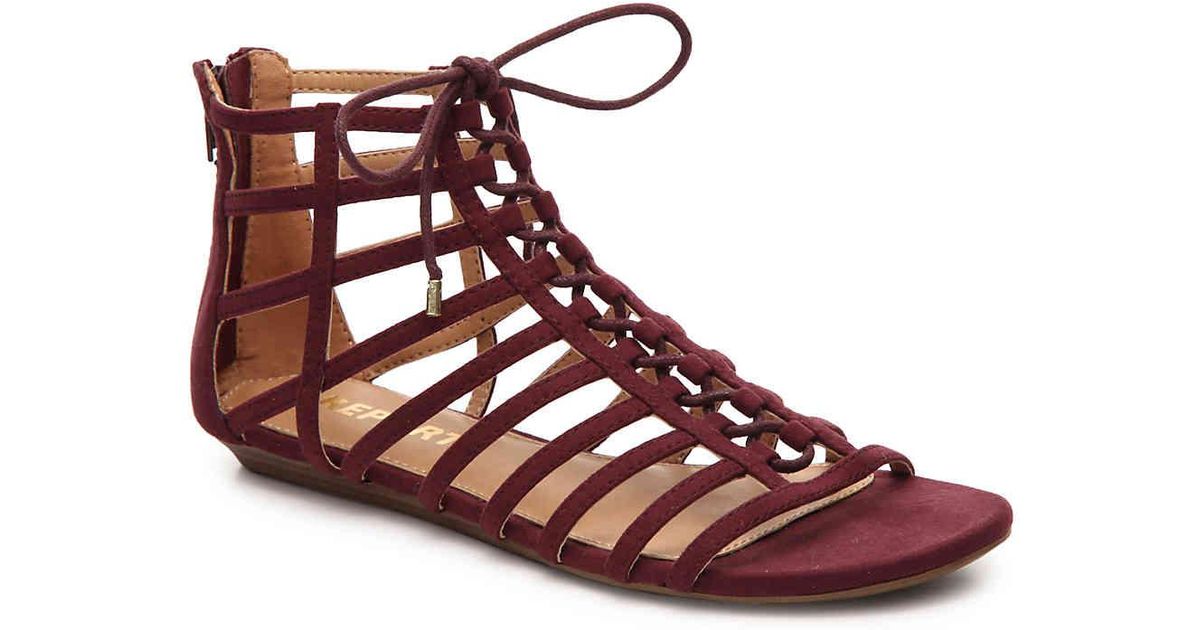 burgundy gladiator sandals