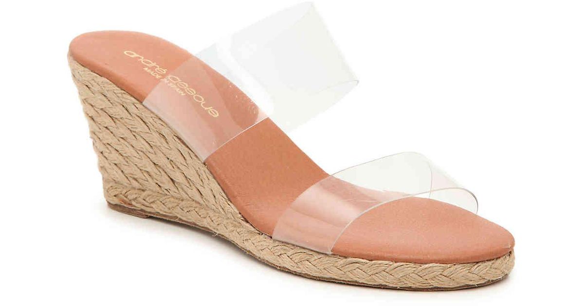 translucent wedge sandals