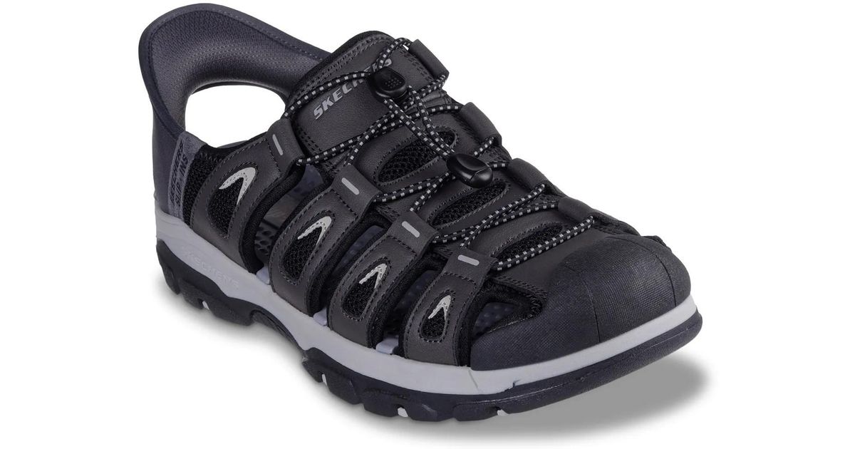 Skechers Tresmen Norvick Sandals Men 10 Black Slip Ins Wide Relaxed Water Hike Amazon.com | Skechers USA Slip-ins: Tresmen-Norvick Men main image 3