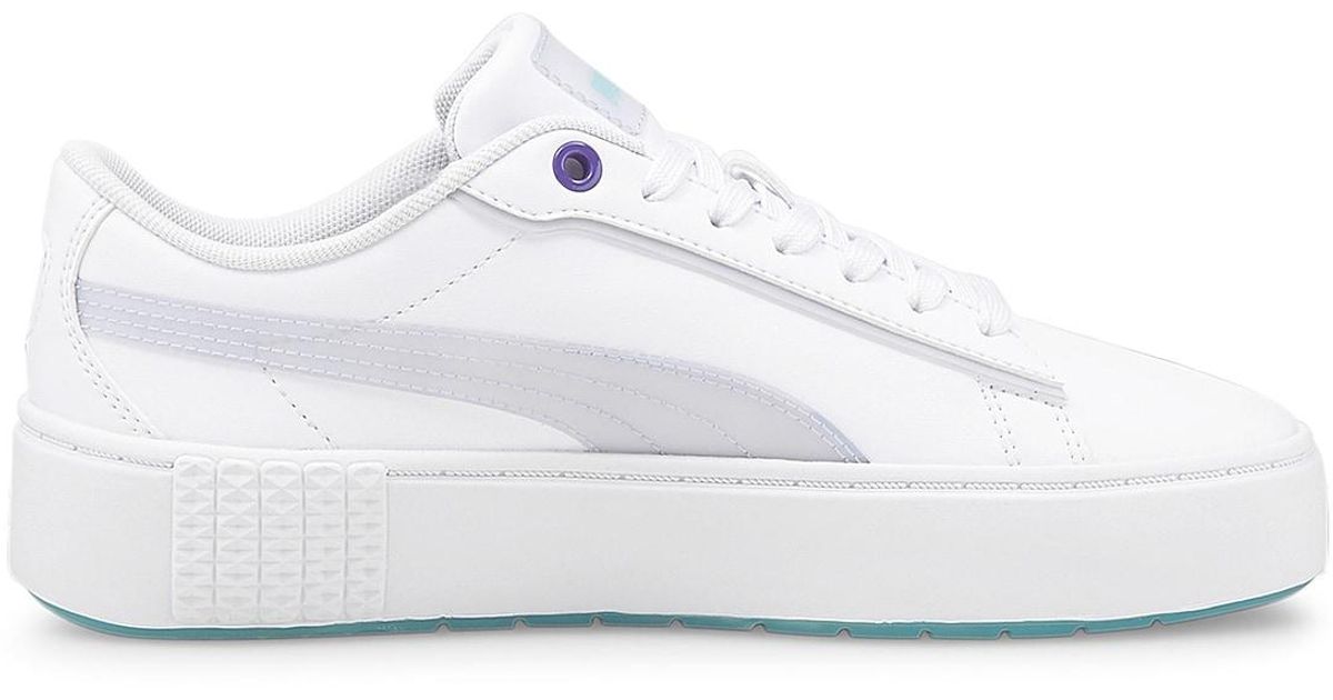 puma smash platform l white