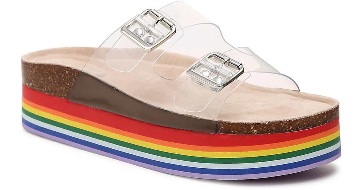 madden girl rainbow platform sandals