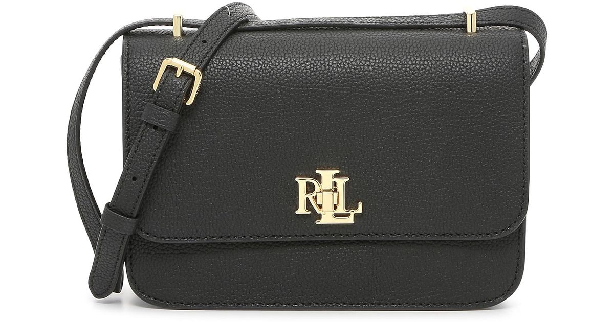 Lauren by Ralph Lauren Leather Sophee 22 Crossbody Bag in Black Lyst