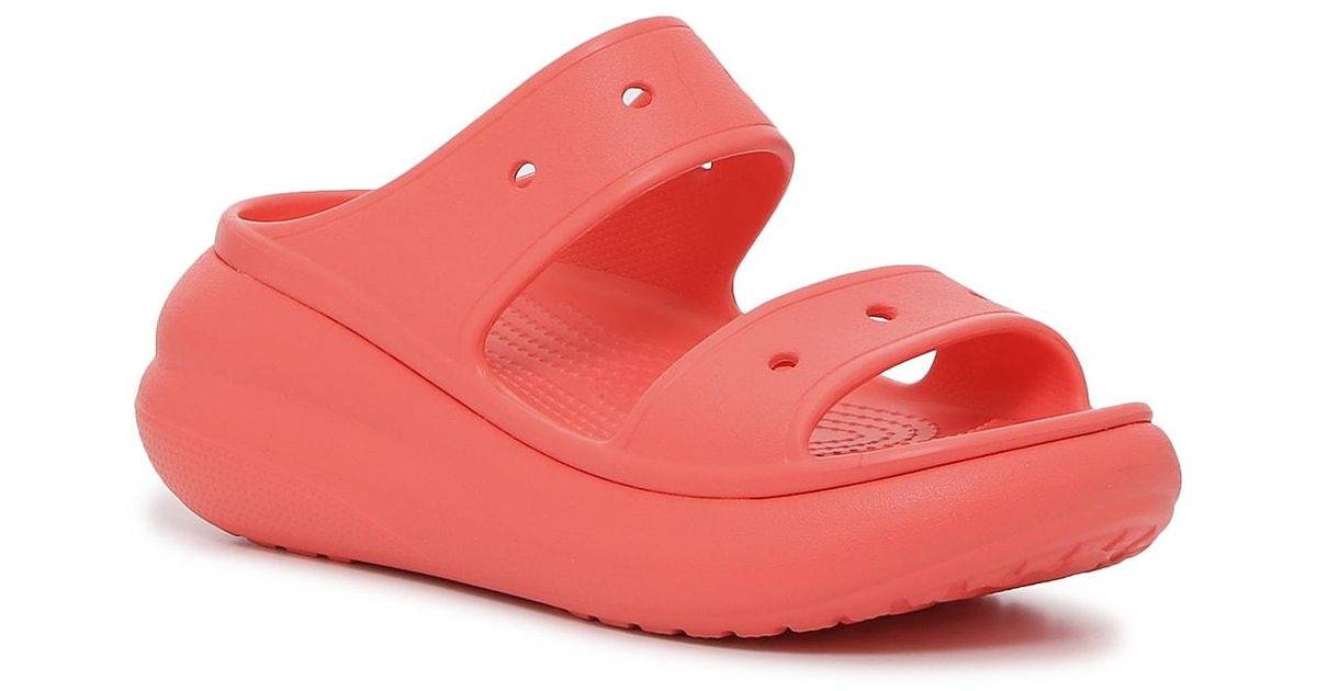 Crocs™ Classic Crush Platform Slide in Red Lyst