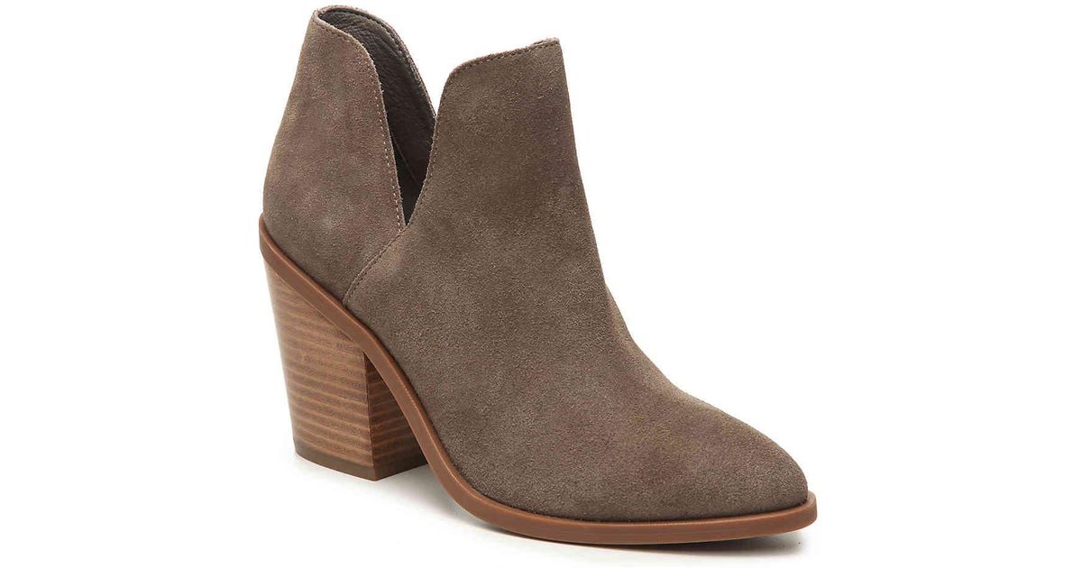 Steve Madden Suede Aker Bootie in Taupe 