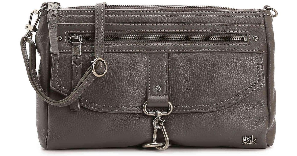 The Sak Ventura Leather Crossbody Bag in Grey (Gray) Lyst