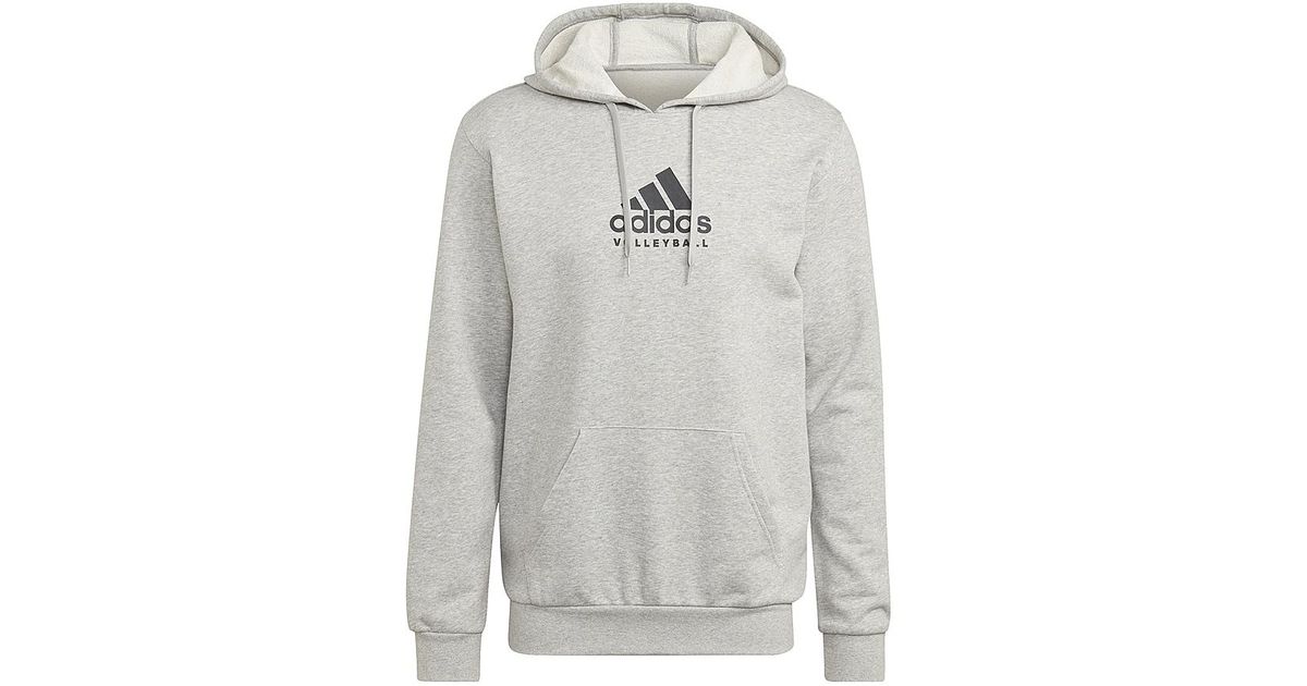 adidas Cotton Volleyball Graphic Hoodie in Grey (Gray) Lyst