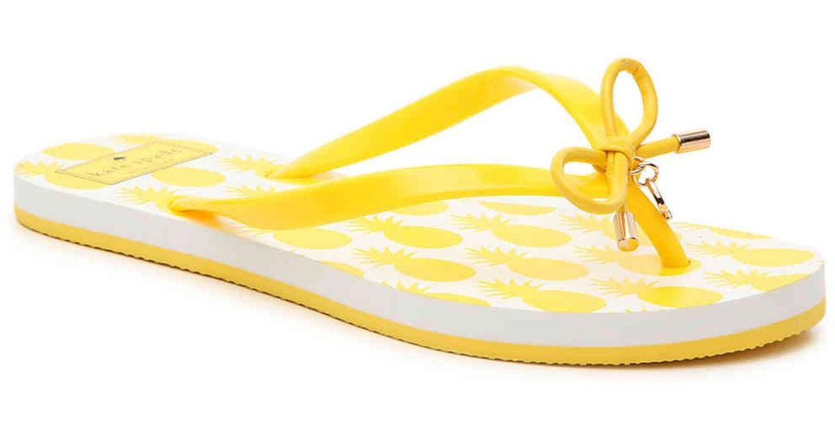 kate spade yellow flip flops