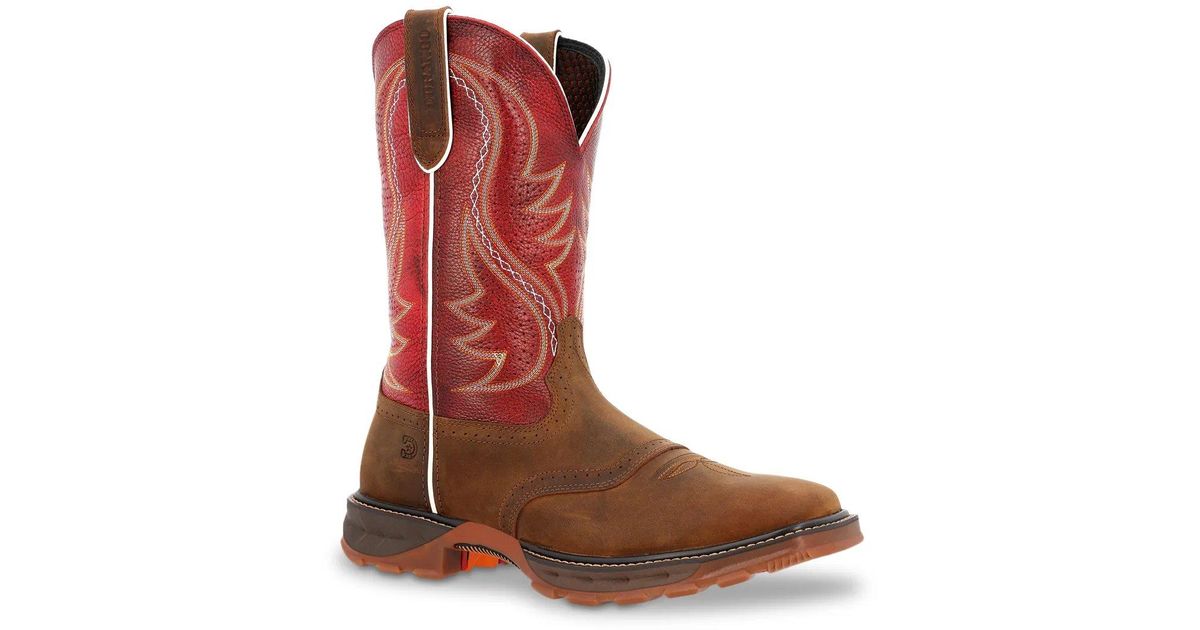 Durango Maverick XP Stivali Western Uomo In Pelle Impermeabili Con Suola In Gomma Antiscivolo