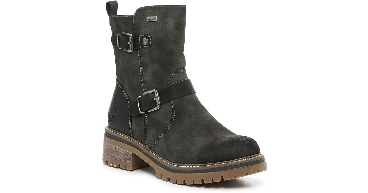 Rieker Rubber Amalia 74 Boot in Black | Lyst