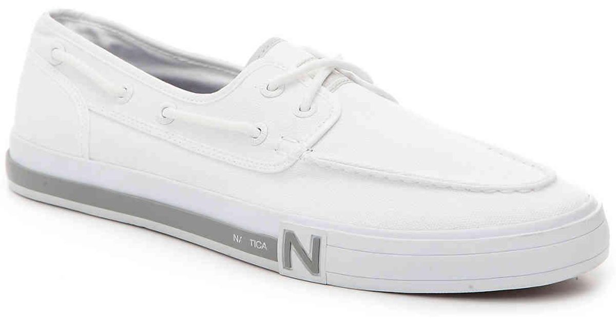 nautica white canvas shoes
