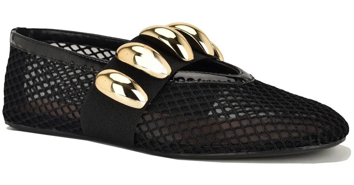 Nine West Dorra Flat in Black | Lyst