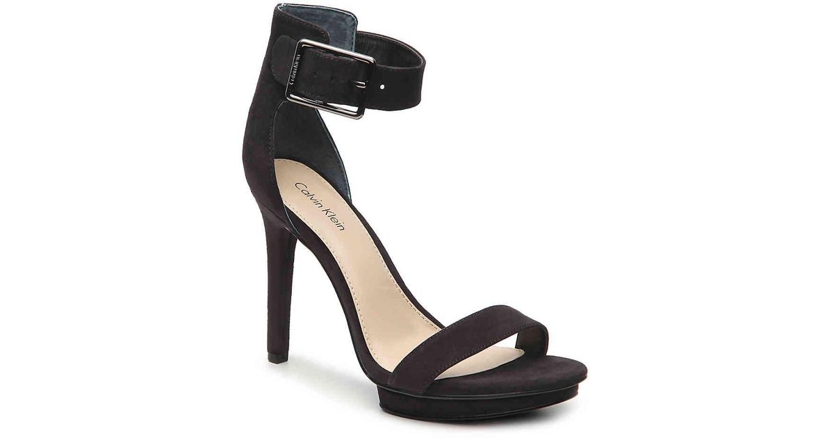 calvin klein vivian platform sandal black
