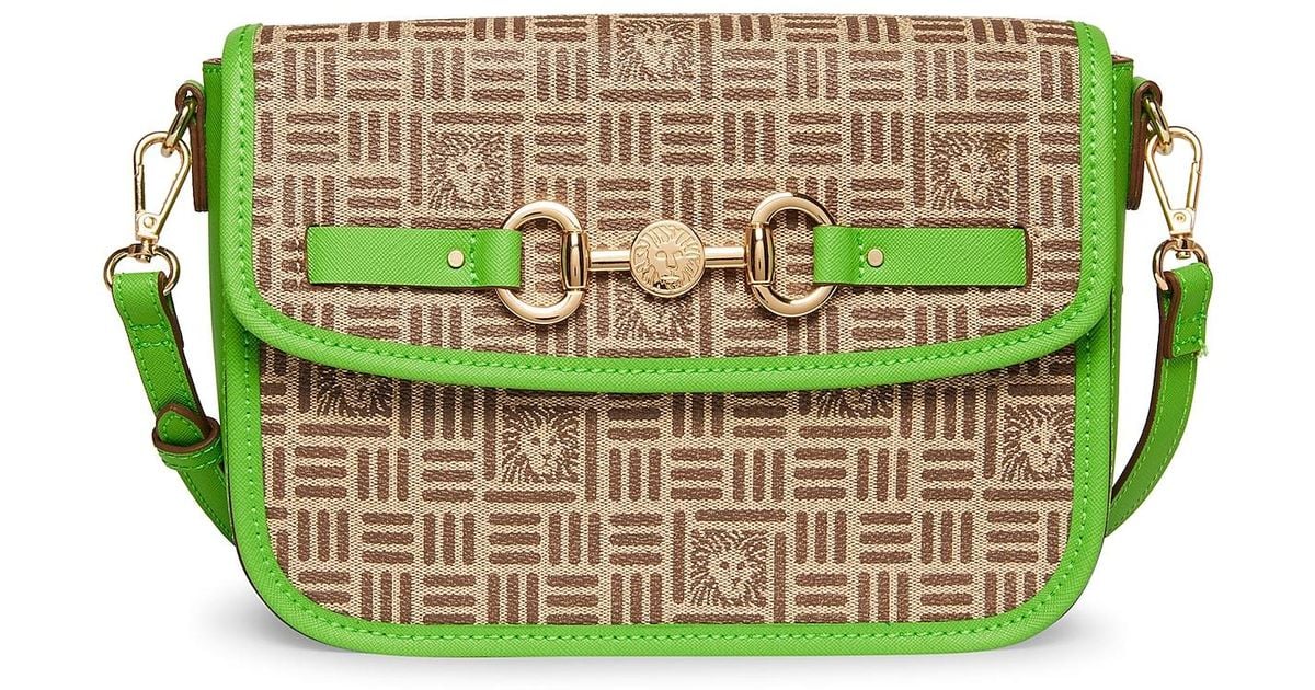 Anne Klein Horsebit Crossbody Bag in Green Lyst