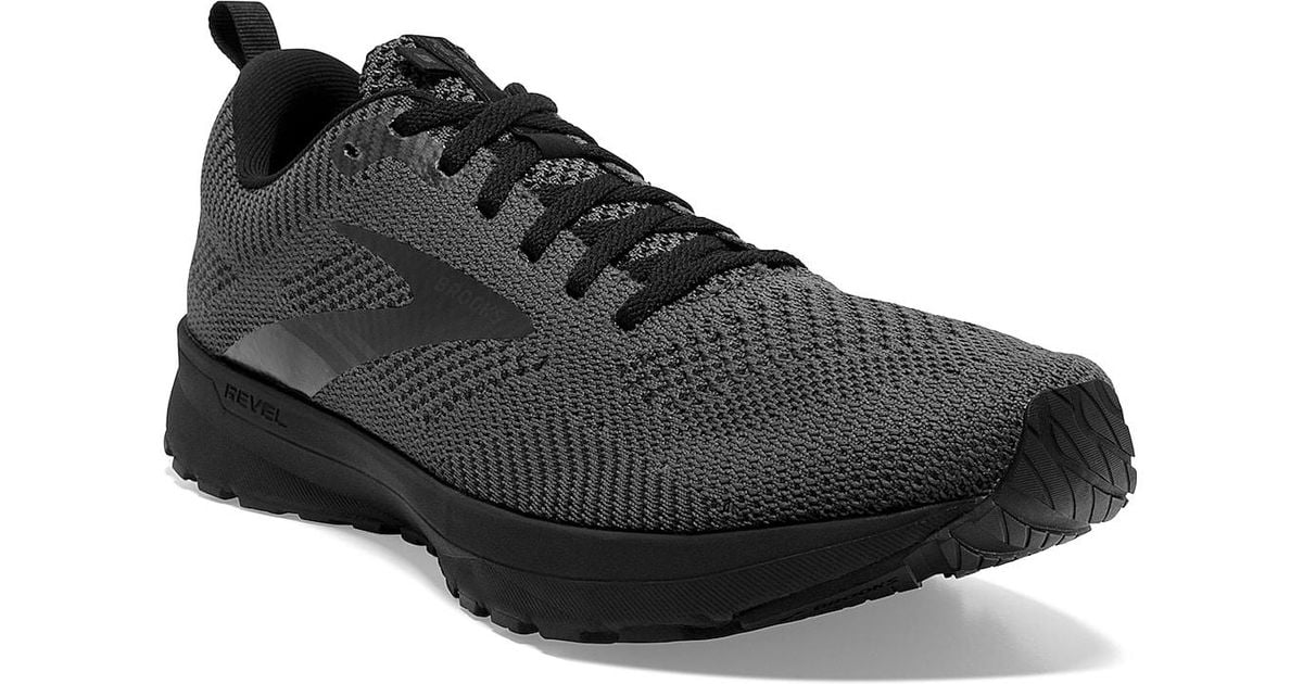 Brooks Revel 5 Running Shoe in Black/Grey (Black) for Men Lyst