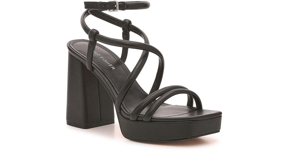 Marc Fisher Godea Sandal in Black Lyst