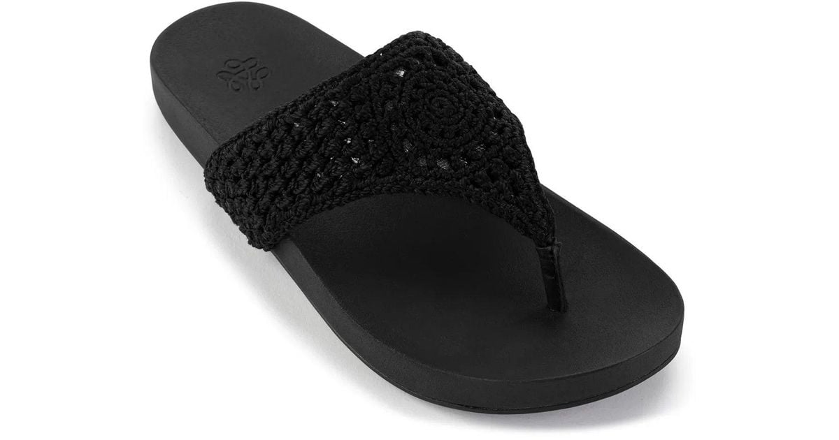 Everly Sandal in Natural Medallion Crochet - The Sak