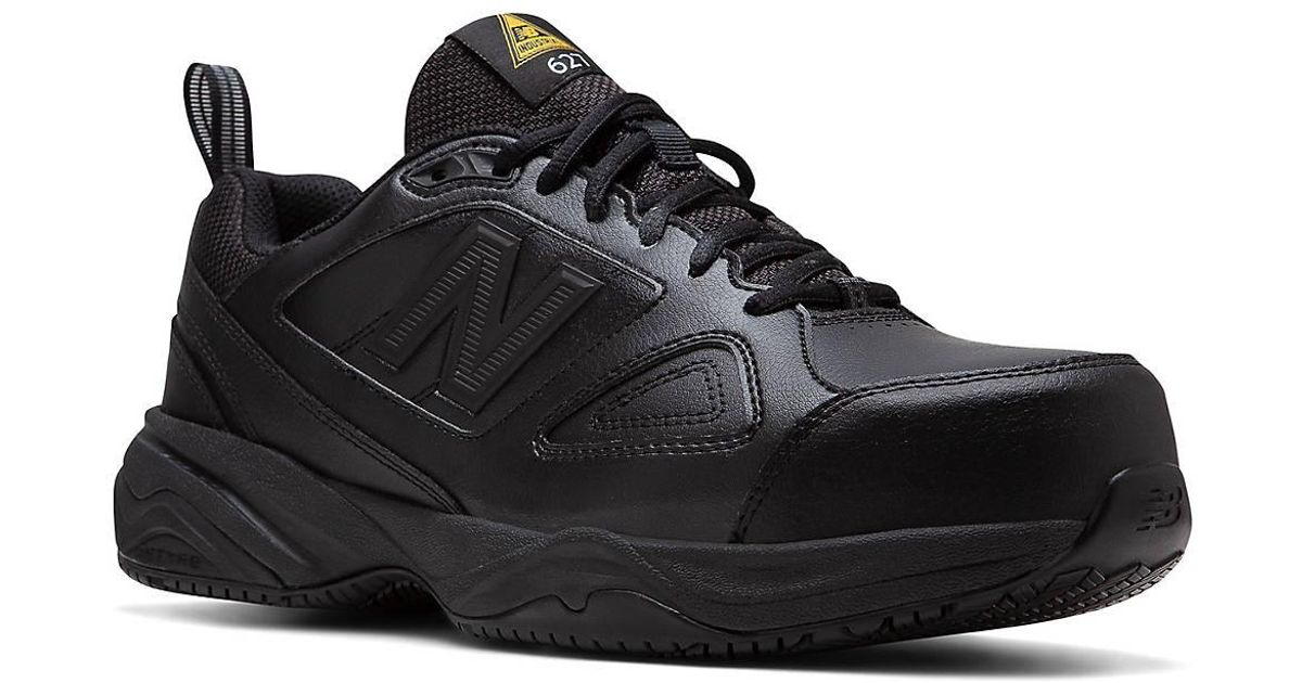 New Balance Suede 627 V2 Steel Toe Work Shoe in Black/Black (Black) for Men Lyst