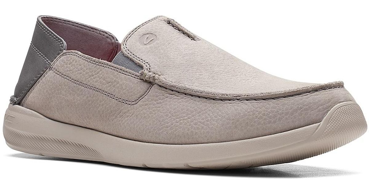 Clarks Leather Gorwin Step Loafer in Grey (Gray) for Men Lyst