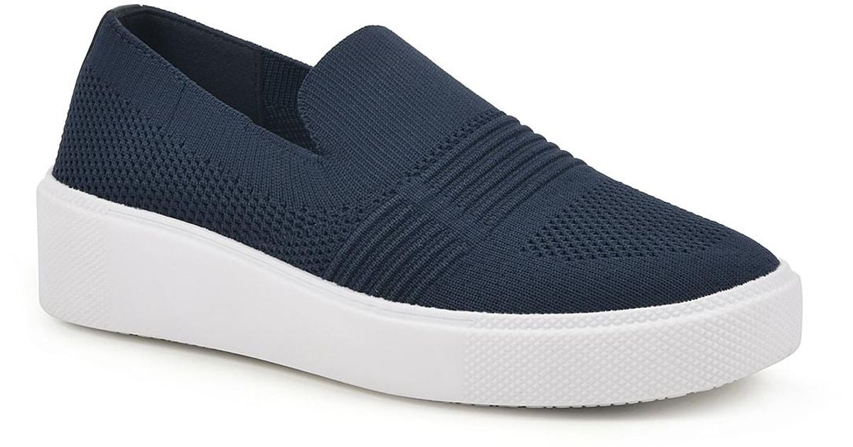 White Mountain Synthetic Dynasty Wedge Sneaker in Navy (Blue) - Lyst