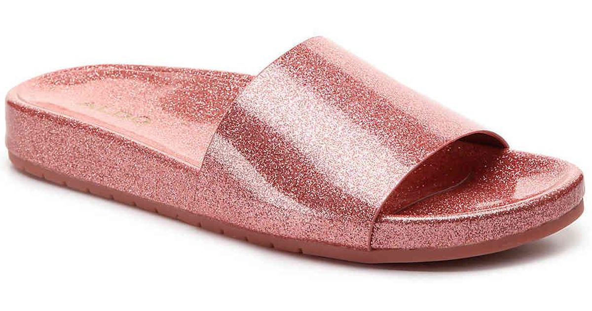 aldo pink slides