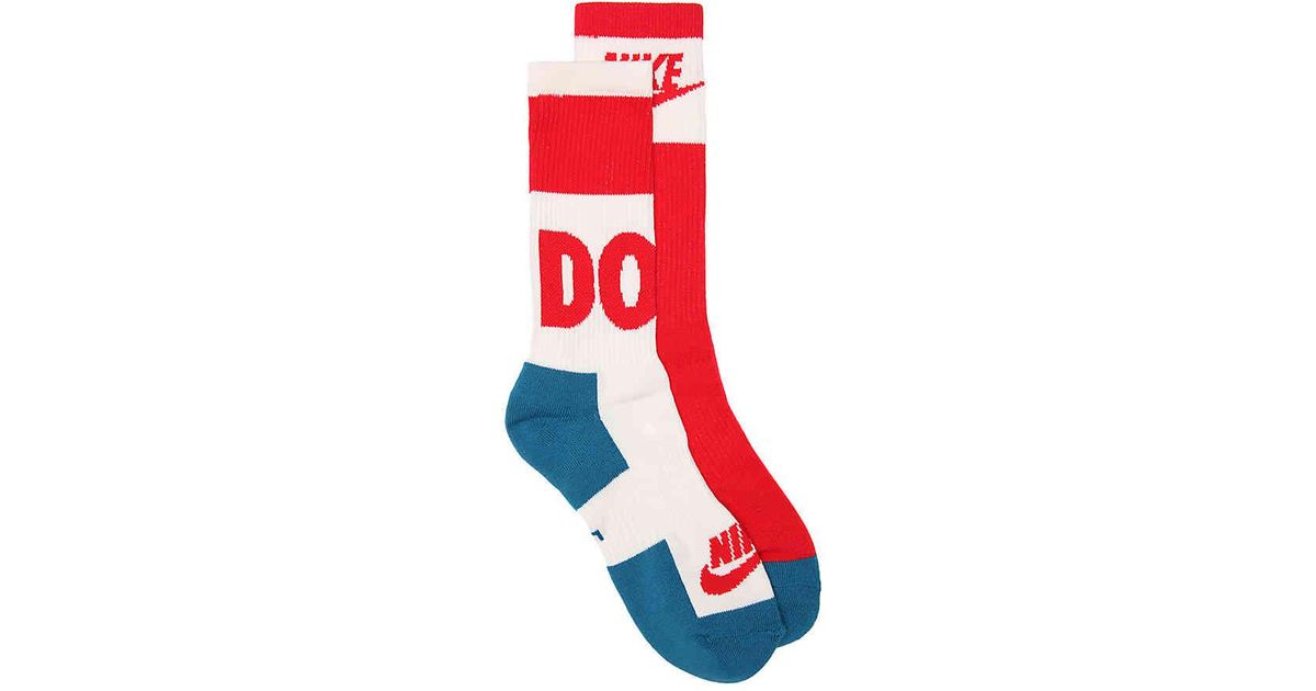 Nike Just Do It Crew Socks in Red for Men | Lyst