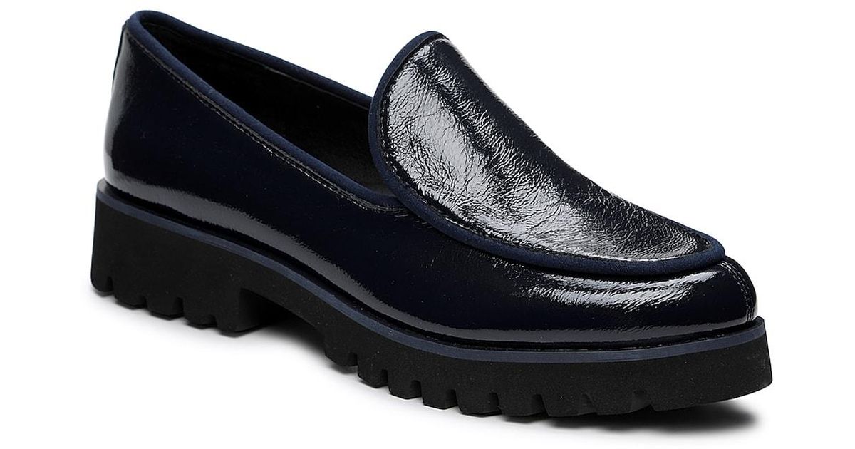 Donald J Pliner Synthetic Eclipse Platform Loafer in Navy (Blue) - Lyst