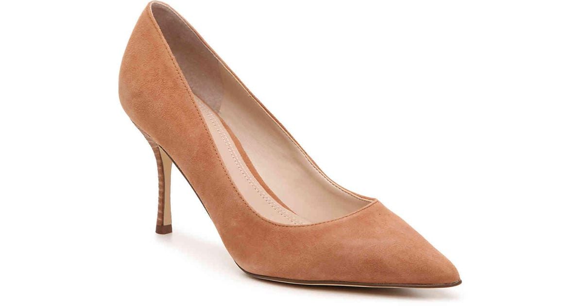 Marc Fisher Leather Carter Pump in Cognac Suede (Natural) - Save 20% - Lyst