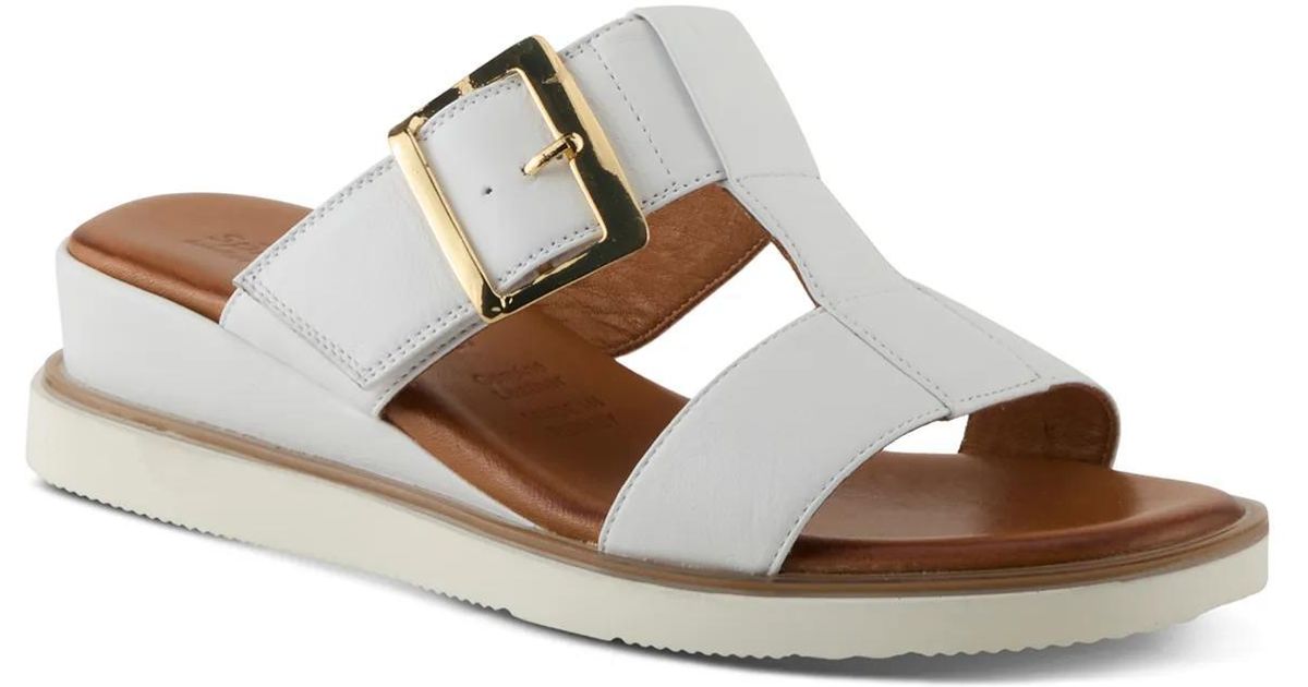 Spring Wedge Spring Step Seaport Wedge Sandal in White | Lyst