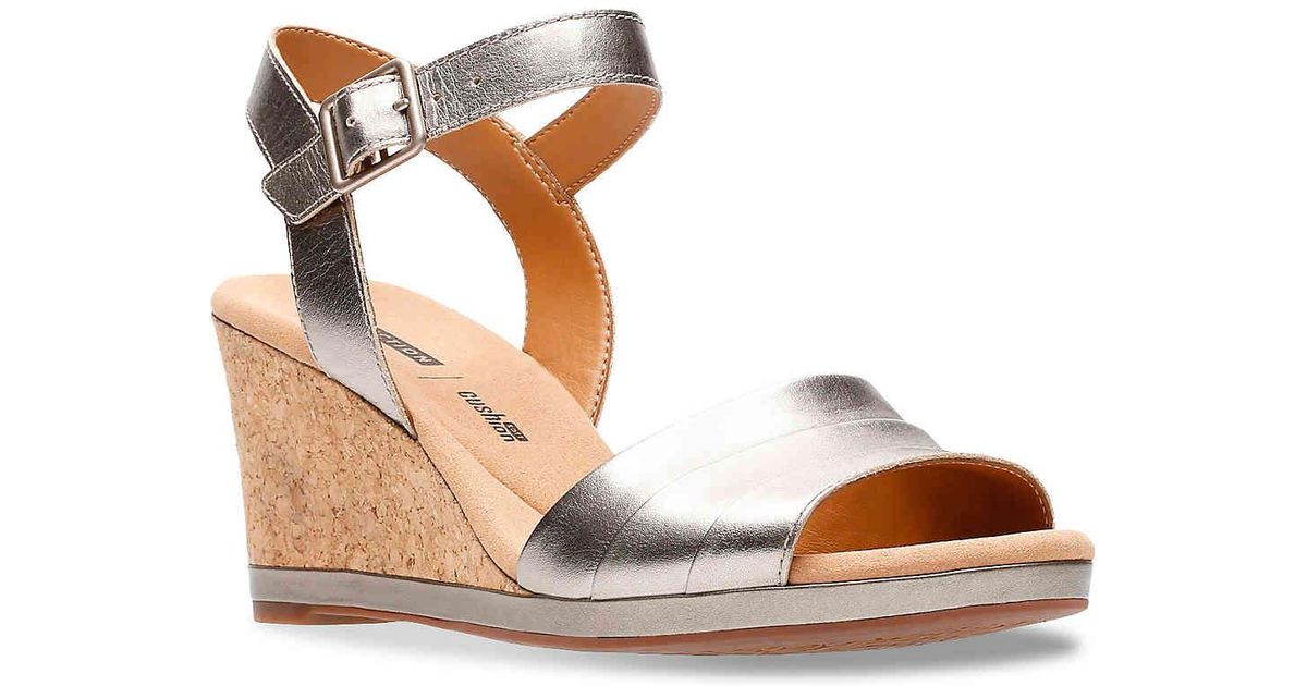 clarks lafley athena wedge sandal
