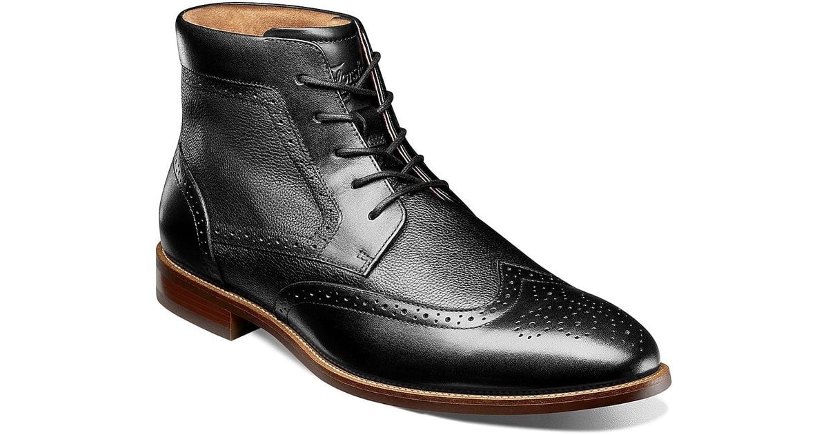 Florsheim RUCCI Wingtip Cognac Lace Up Boots