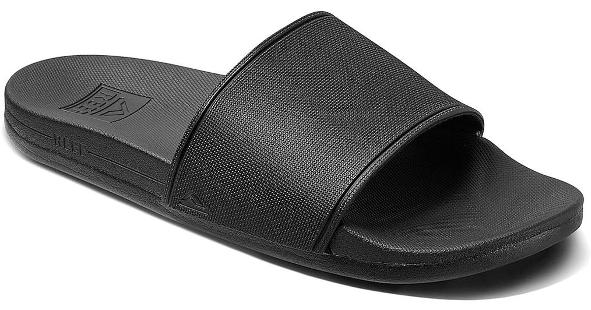 Reef Cushion Slide Sandal in Black for Men | Lyst
