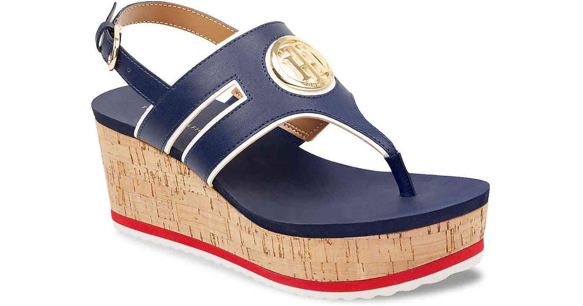 tommy hilfiger cork wedges