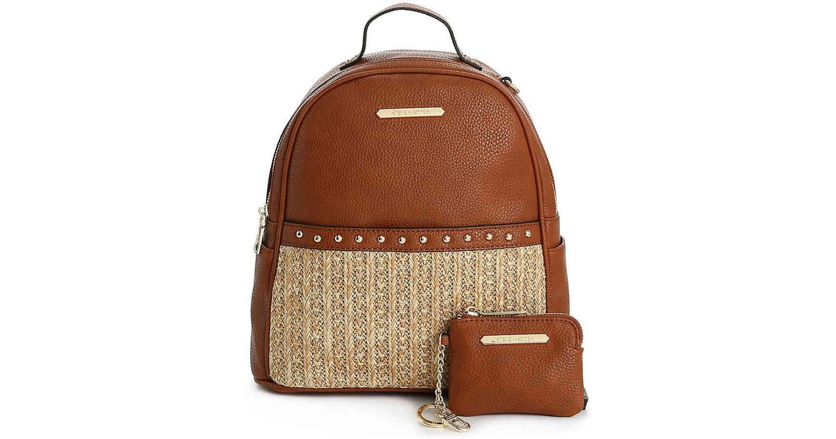 steve madden cognac backpack