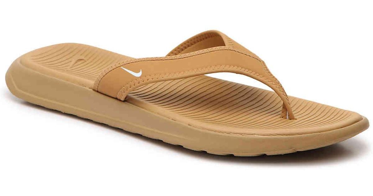 nike celso flip flops brown