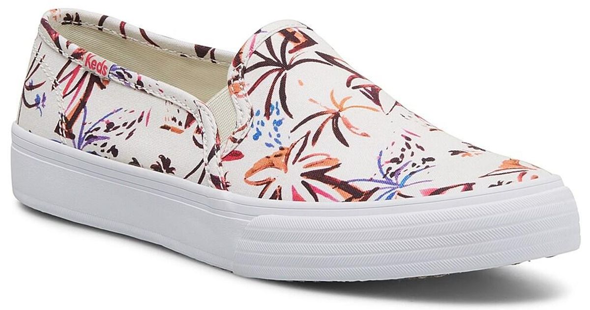 keds double decker slip on black