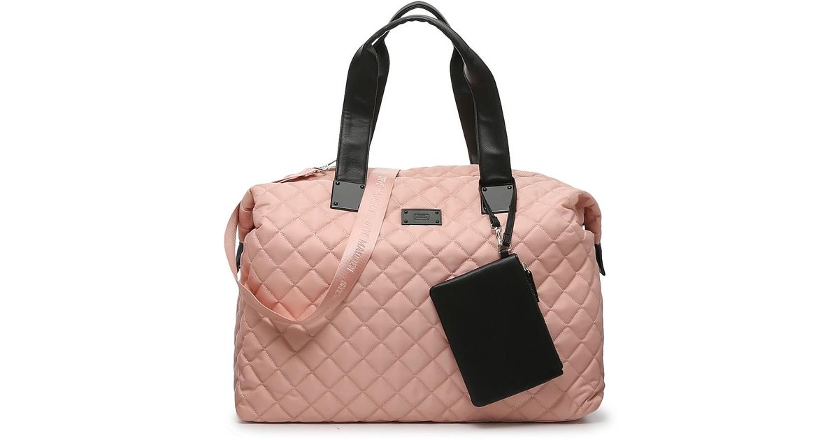 Steve Madden Quilted Weekender Bag in Light Pink (Pink) Lyst