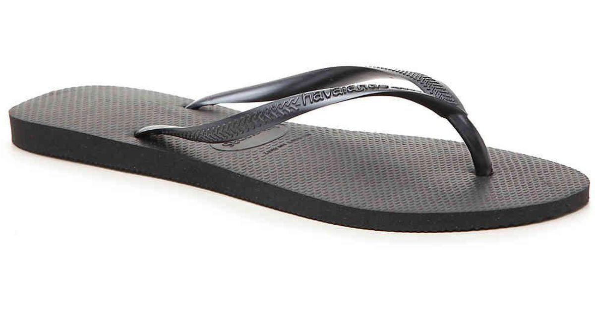 Havaianas Rubber Slim Flip Flops in Black - Save 27% - Lyst