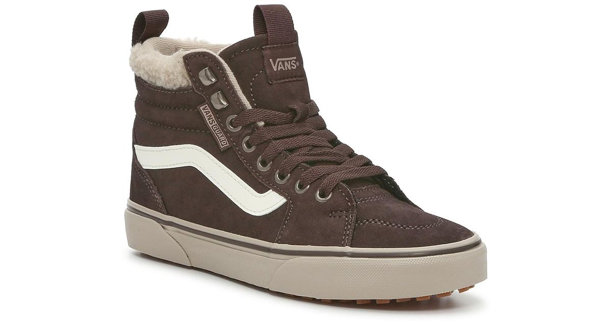 Vans Suede Filmore High-top Sneaker in Dark Brown (Brown) | Lyst