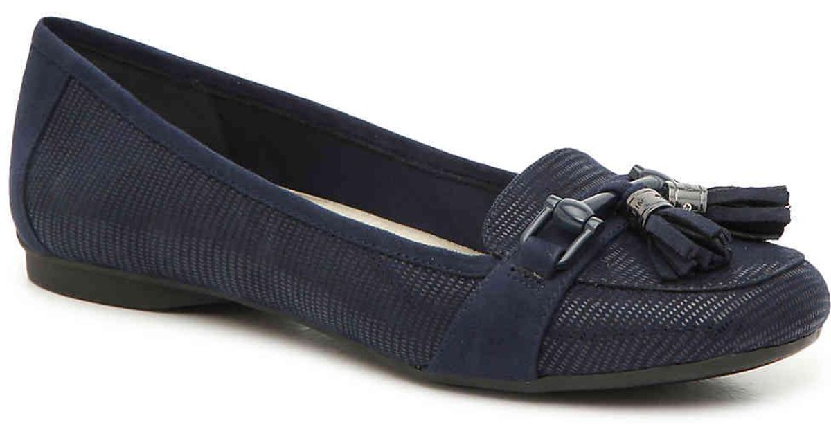 anne klein navy loafers