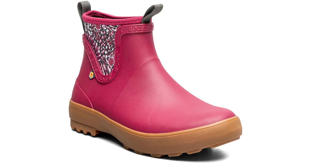 Bogs Harper Chelsea Rain Boot in Pink | Lyst