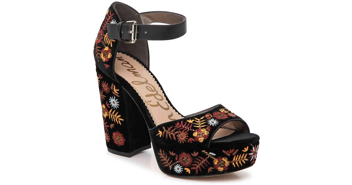 sam edelman black platform sandals