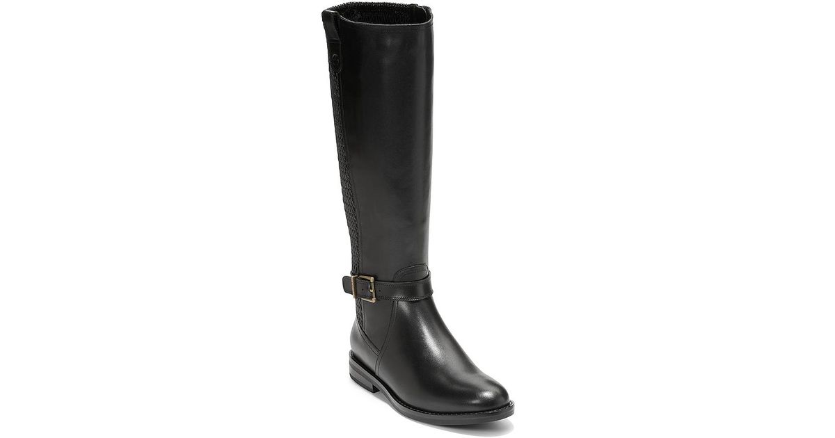 Cole Haan Clive Stretch Boot in Black | Lyst
