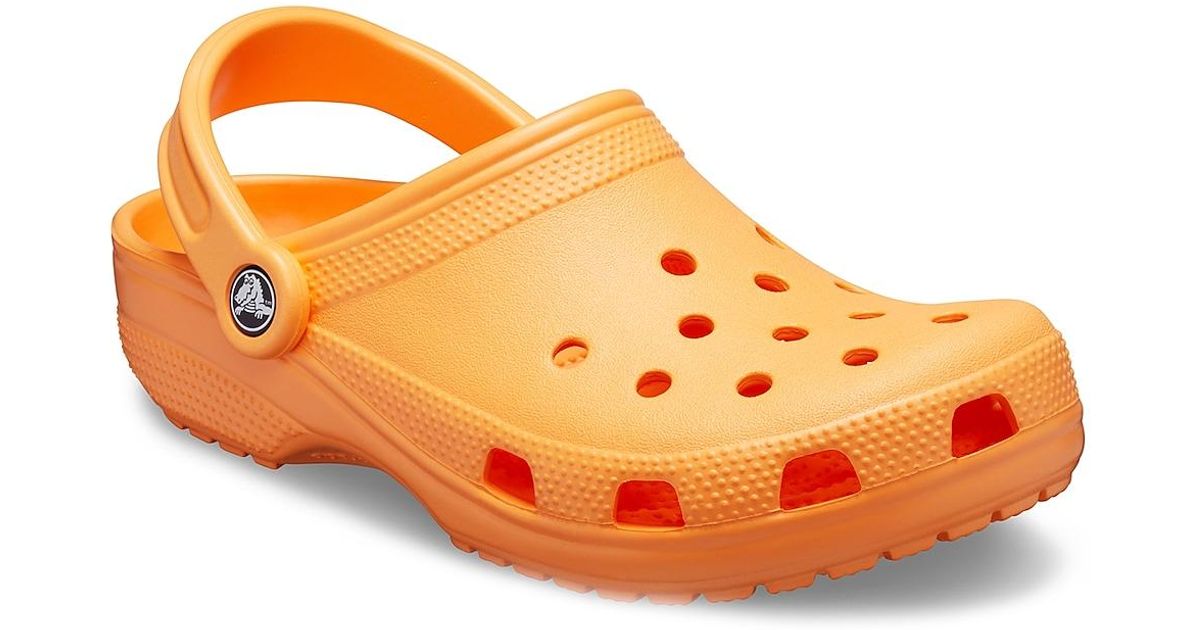 orange classic crocs